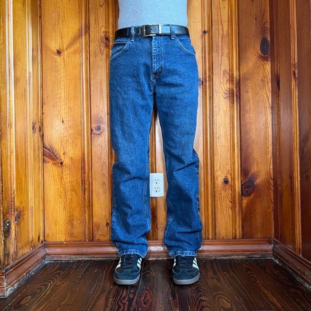 Wrangler 32x32 Y2K Straight Jeans Blue Regular